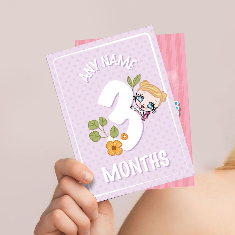 Early Year Girls Age Floral Milestone Cards - Image 2