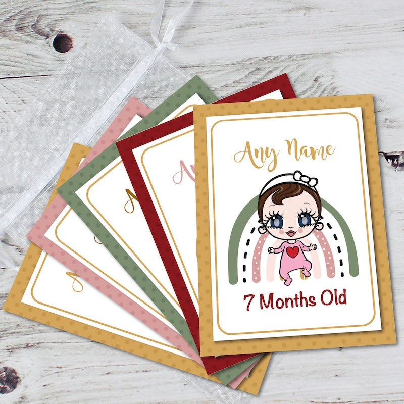 Early Year Girls Age Rainbow Milestone Cards - Image 3