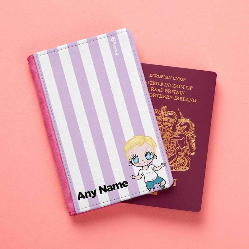 Early Years Personalised Lilac Stripe Passport Cover - Image 5