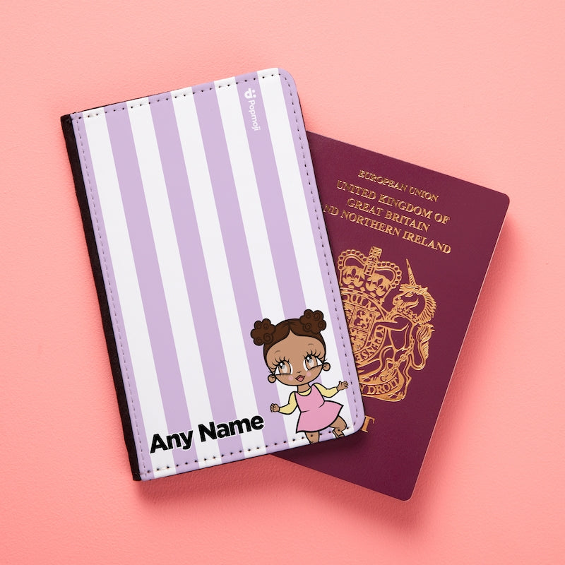 Early Years Personalised Lilac Stripe Passport Cover - Image 3