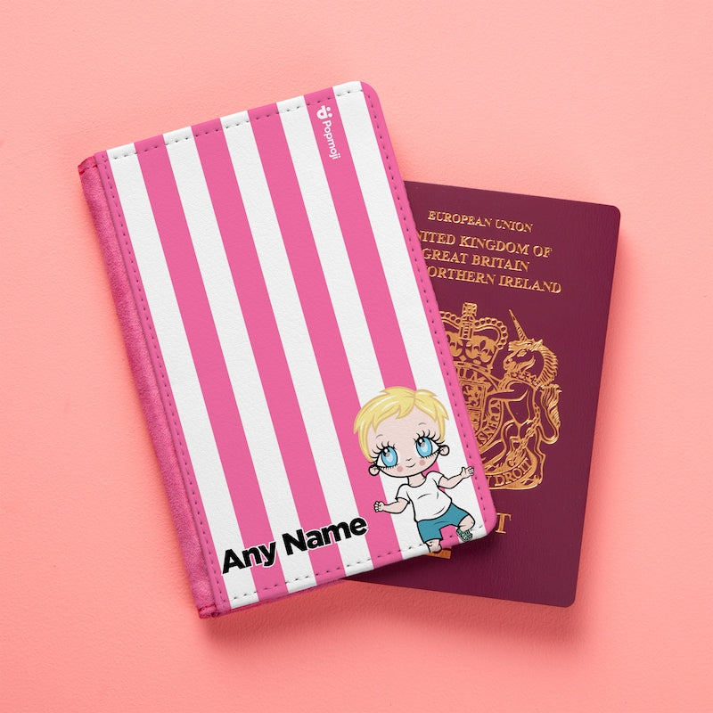 Early Years Personalised Pink Stripe Passport Cover - Image 4