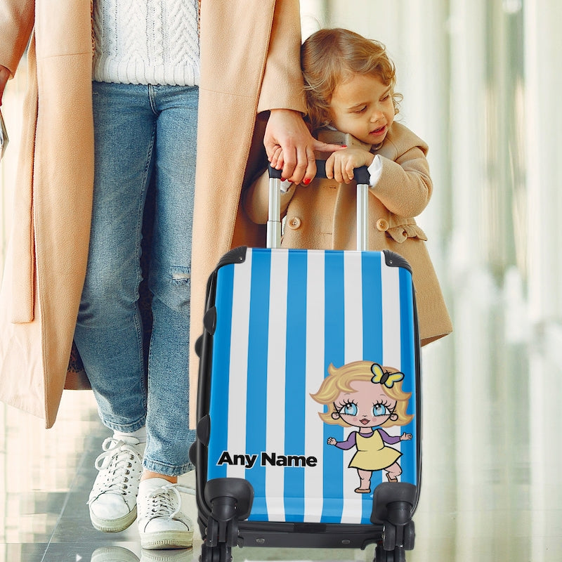 Early Years Personalised Blue Stripe Suitcase - Image 1