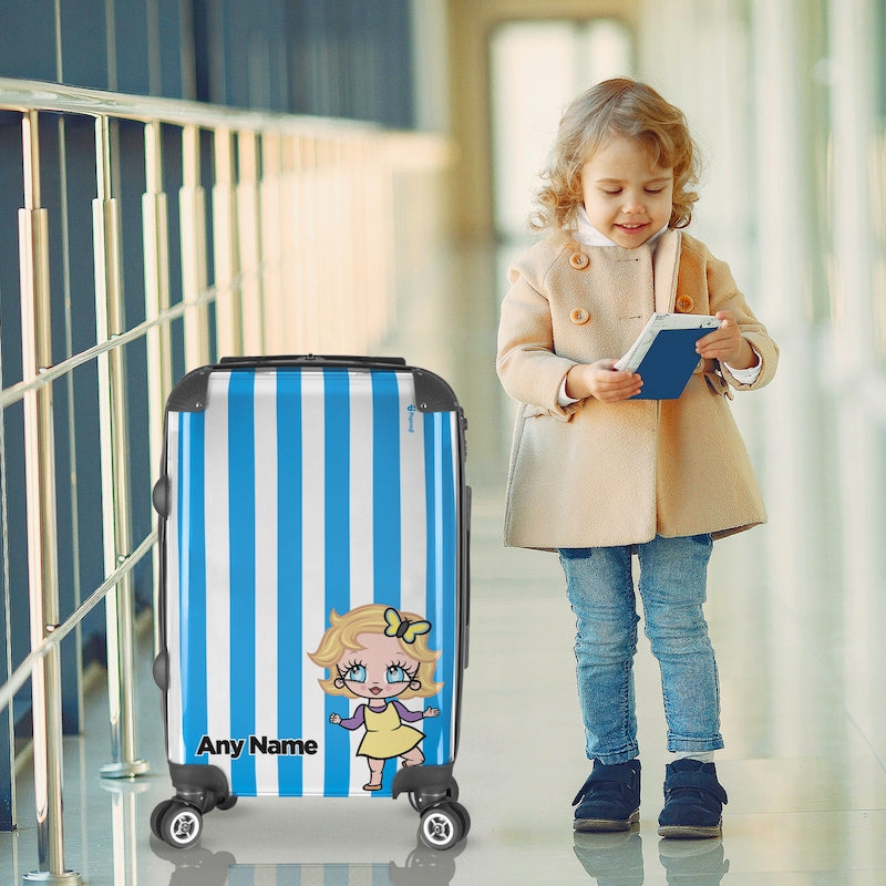 Early Years Personalised Blue Stripe Suitcase - Image 6
