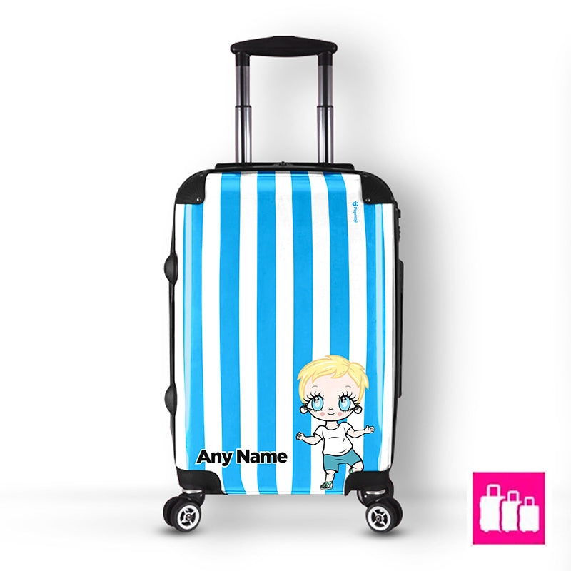 Early Years Personalised Blue Stripe Suitcase - Image 2