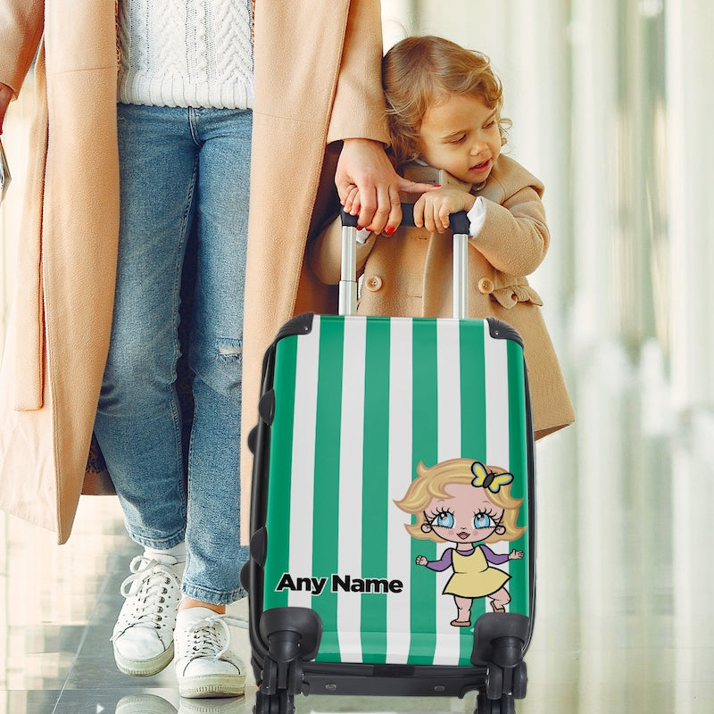 Early Years Personalised Green Stripe Suitcase - Image 6