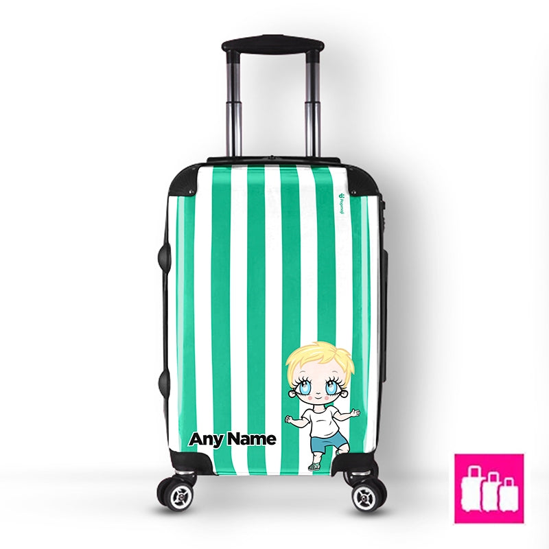 Early Years Personalised Green Stripe Suitcase - Image 5