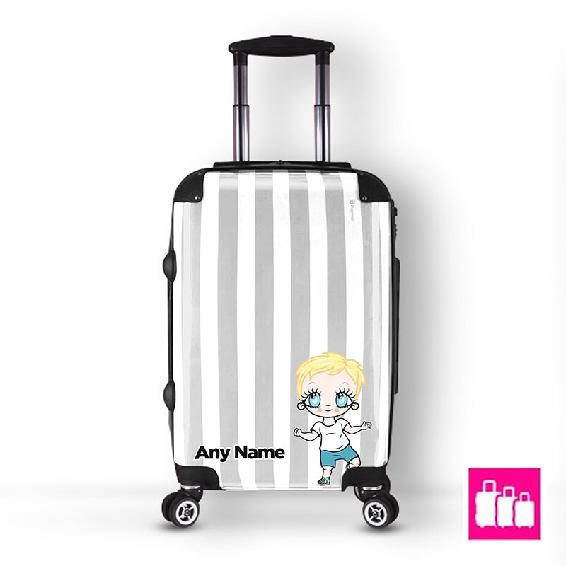 Early Years Personalised Grey Stripe Suitcase - Image 4
