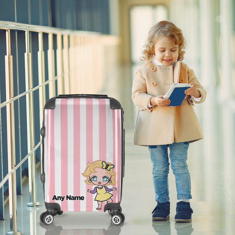 Early Years Personalised Light Pink Stripe Suitcase - Image 6