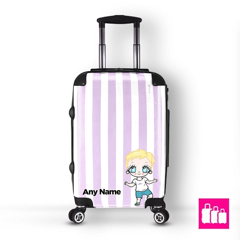 Early Years Personalised Lilac Stripe Suitcase - Image 4