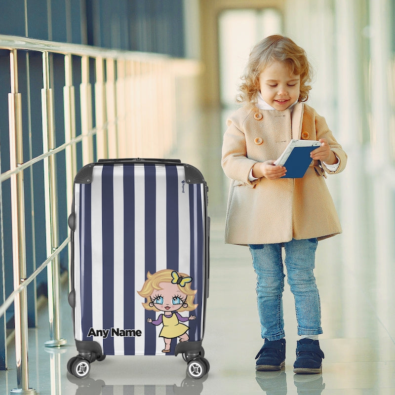 Early Years Personalised Navy Stripe Suitcase - Image 6