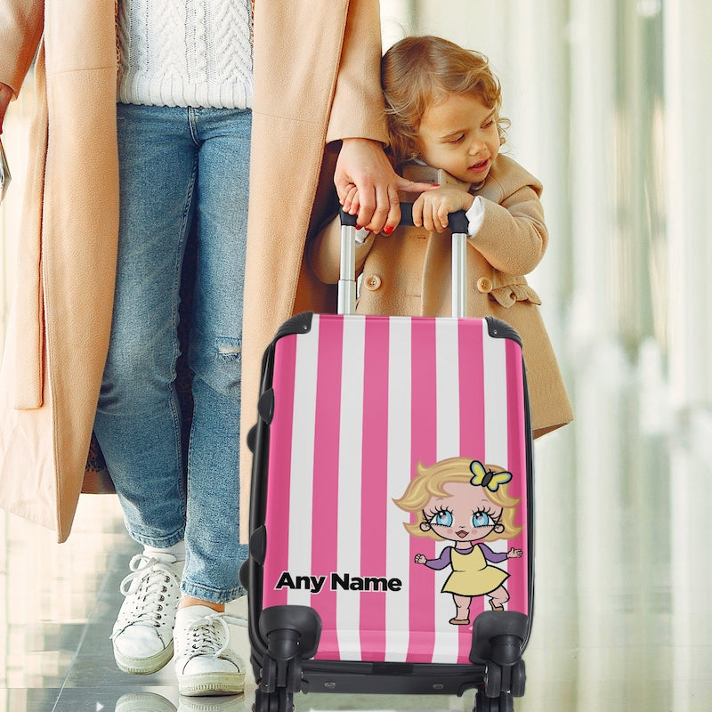 Early Years Personalised Pink Stripe Suitcase - Image 6