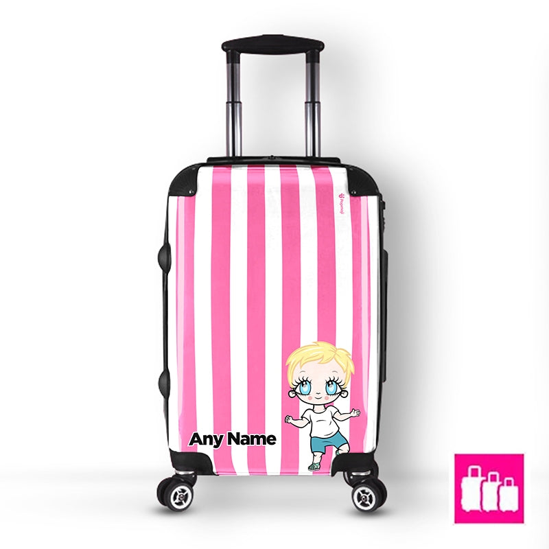 Early Years Personalised Pink Stripe Suitcase - Image 5