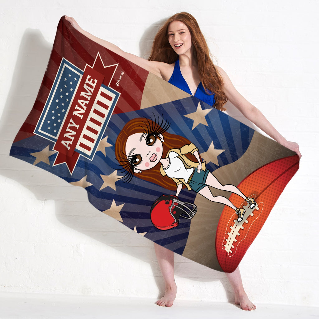 ClaireaBella American Football Beach Towel