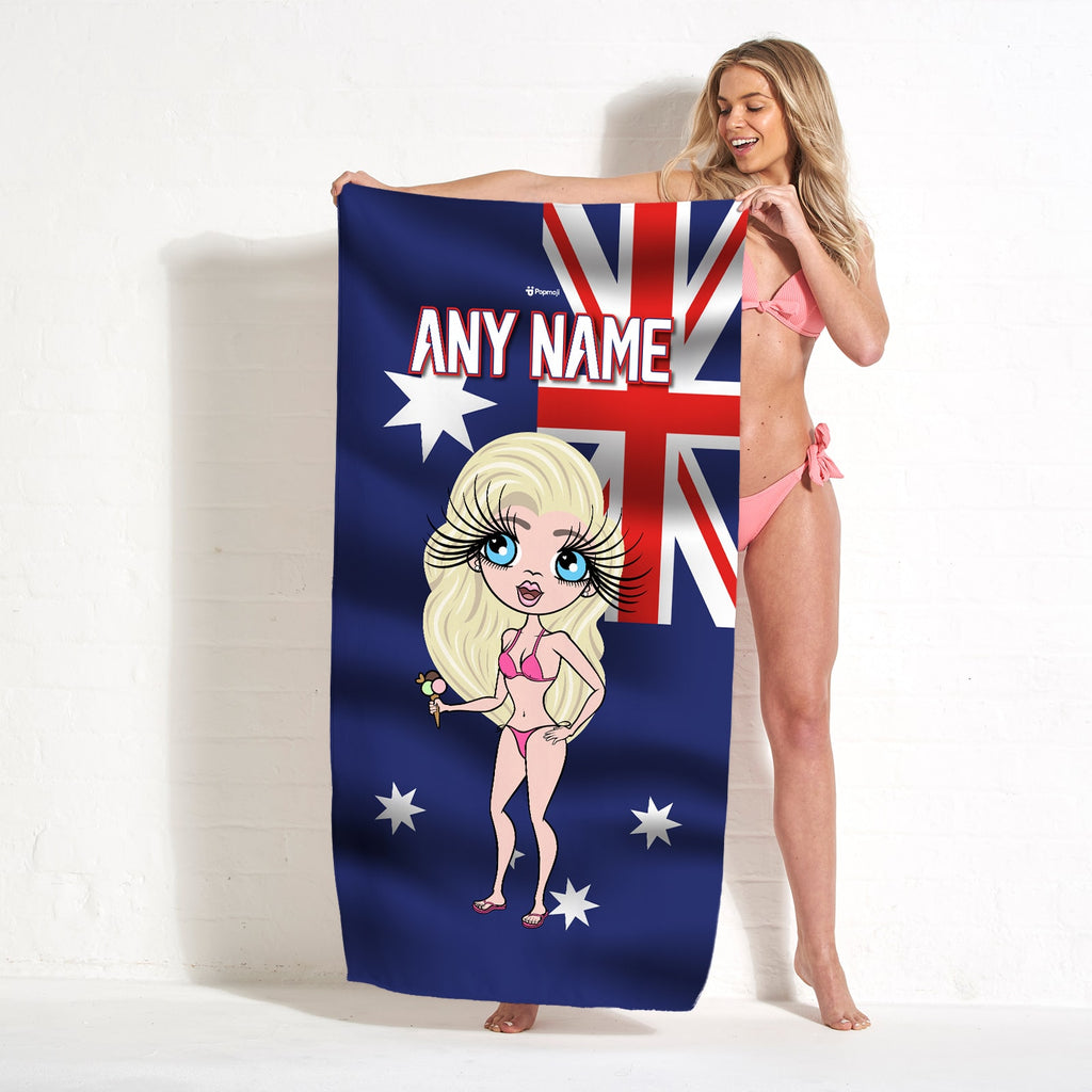 ClaireaBella Australia Flag Beach Towel