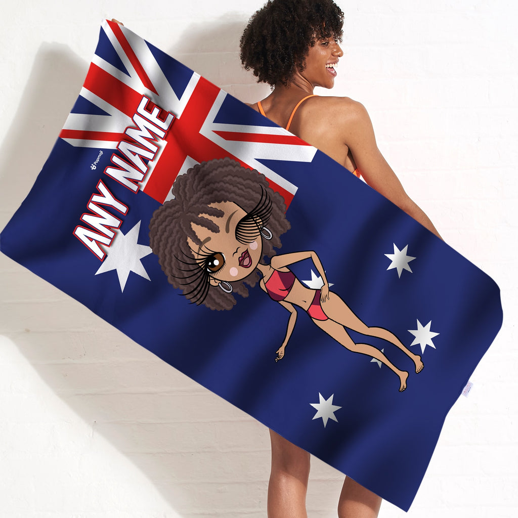 ClaireaBella Australia Flag Beach Towel