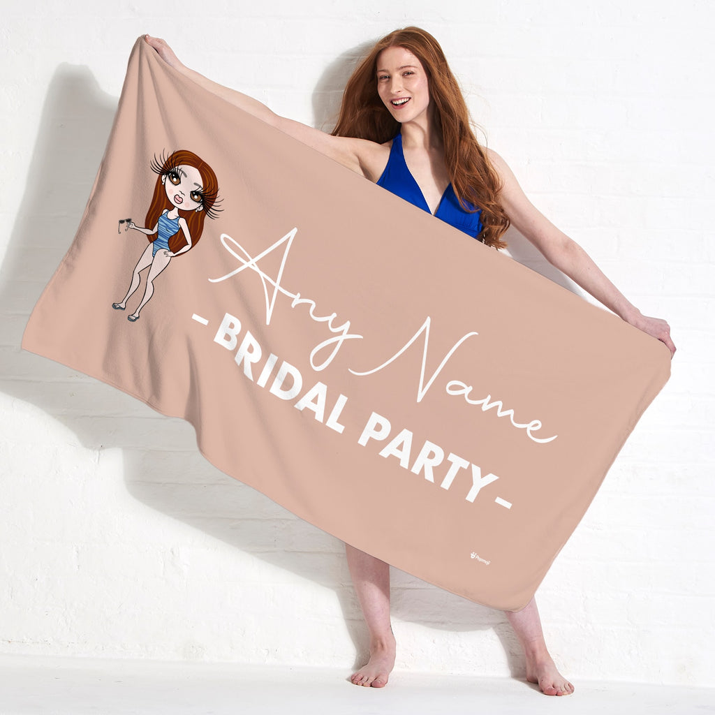 ClaireaBella Bold Bridal Party Fair Beach Towel