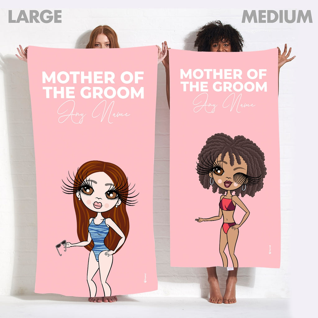 ClaireaBella Mother of the Groom Peach Beach Towel