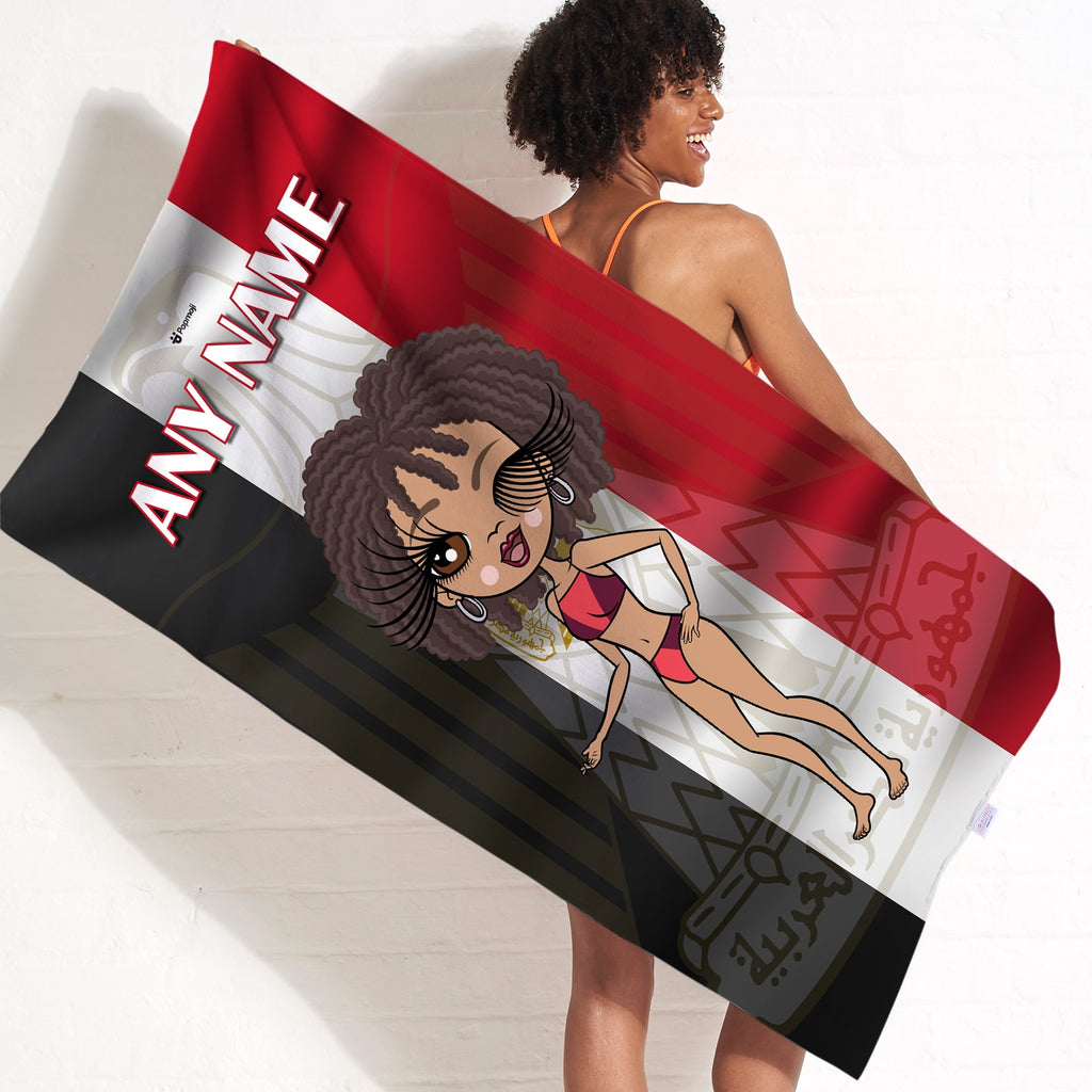 ClaireaBella Egypt Flag Beach Towel