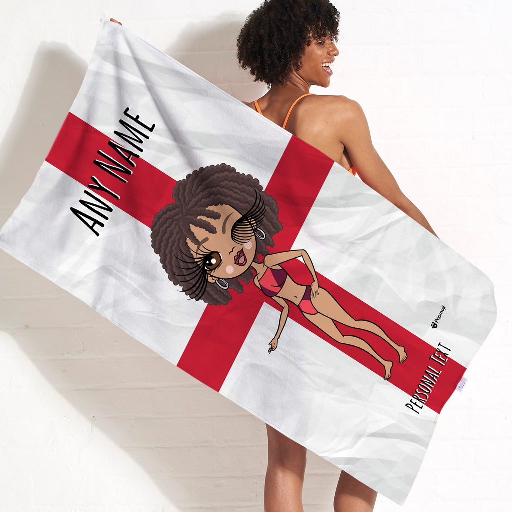 ClaireaBella England Flag Beach Towel