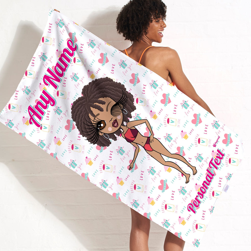 ClaireaBella Love For You Beach Towel