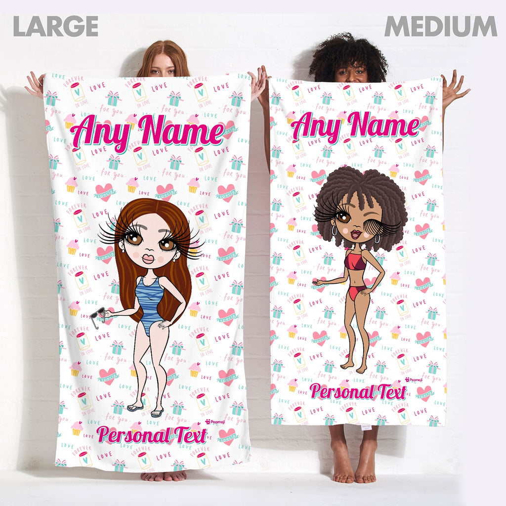 ClaireaBella Love For You Beach Towel