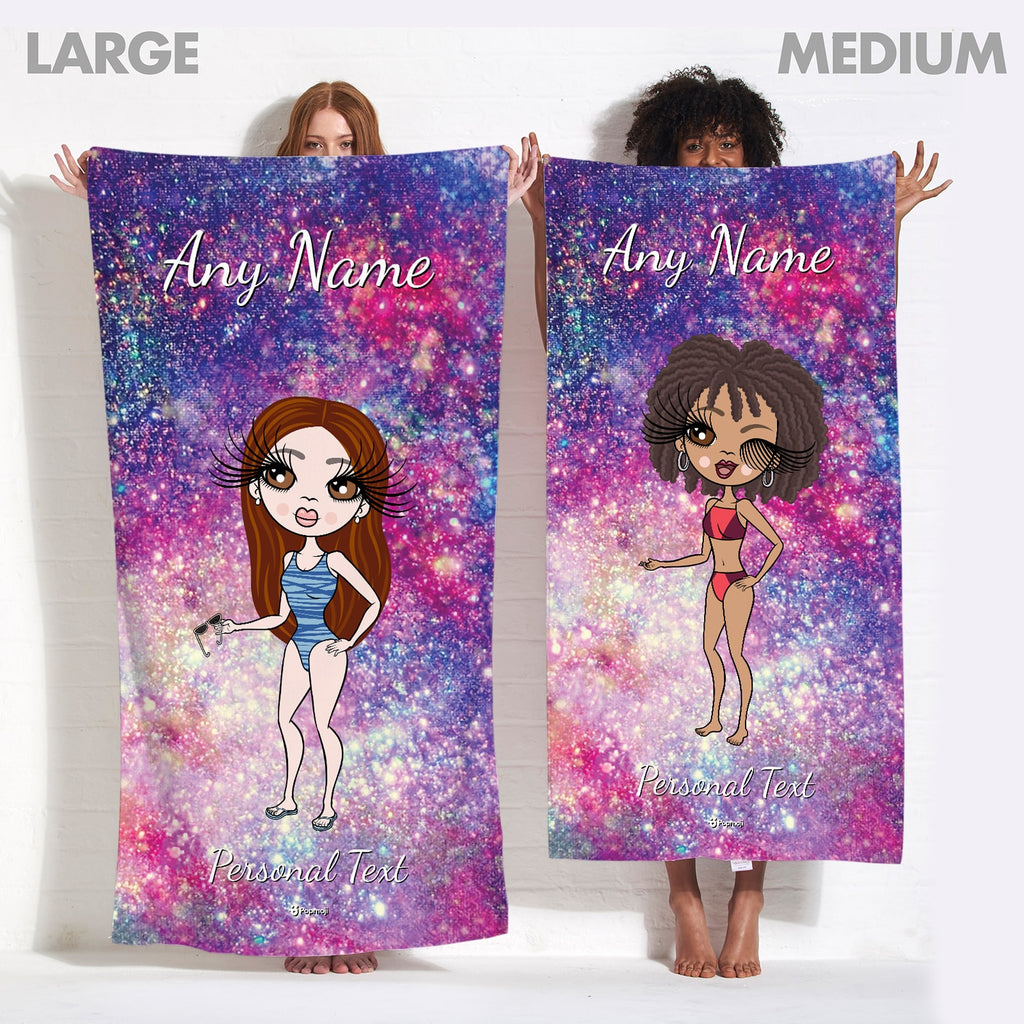 ClaireaBella Galaxy Sparkle Beach Towel