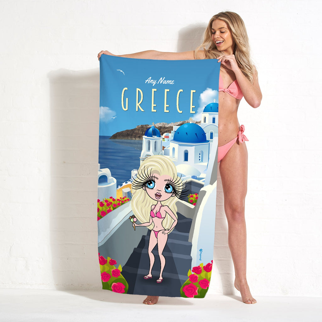 ClaireaBella Greece Beach Towel