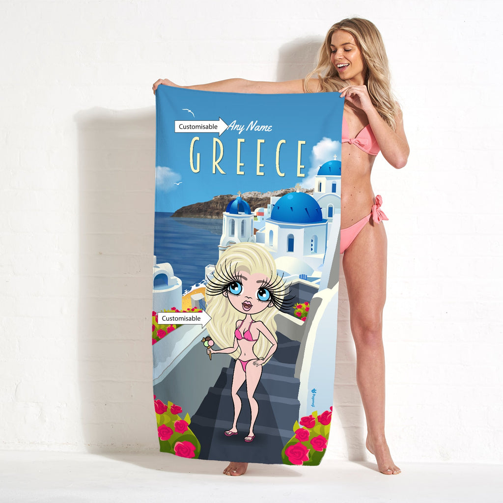 ClaireaBella Greece Beach Towel