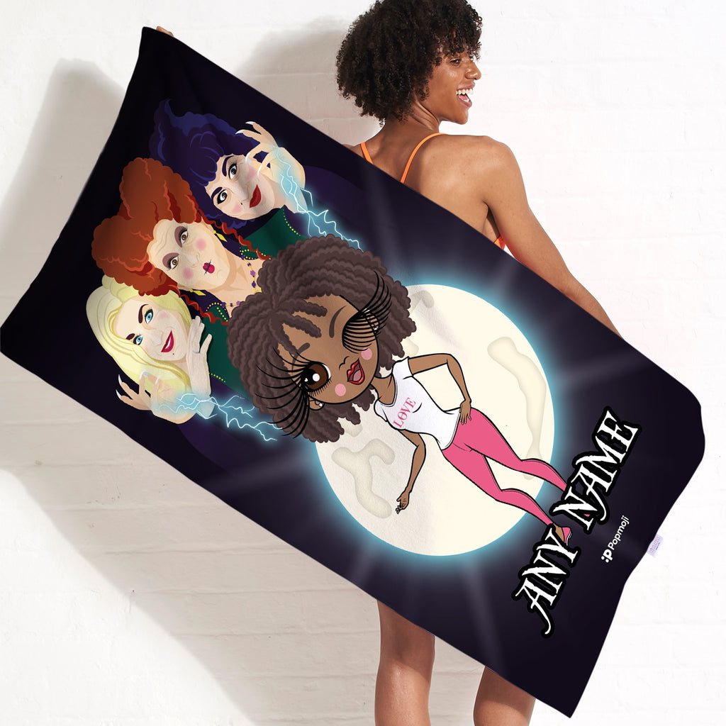 ClaireaBella Mischievous Witches Beach Towel