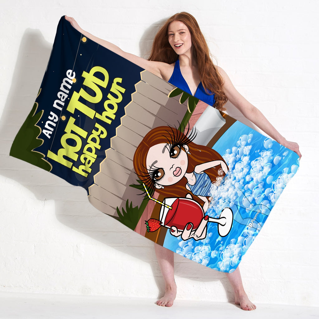 ClaireaBella Hot Tub Happy Hour Beach Towel