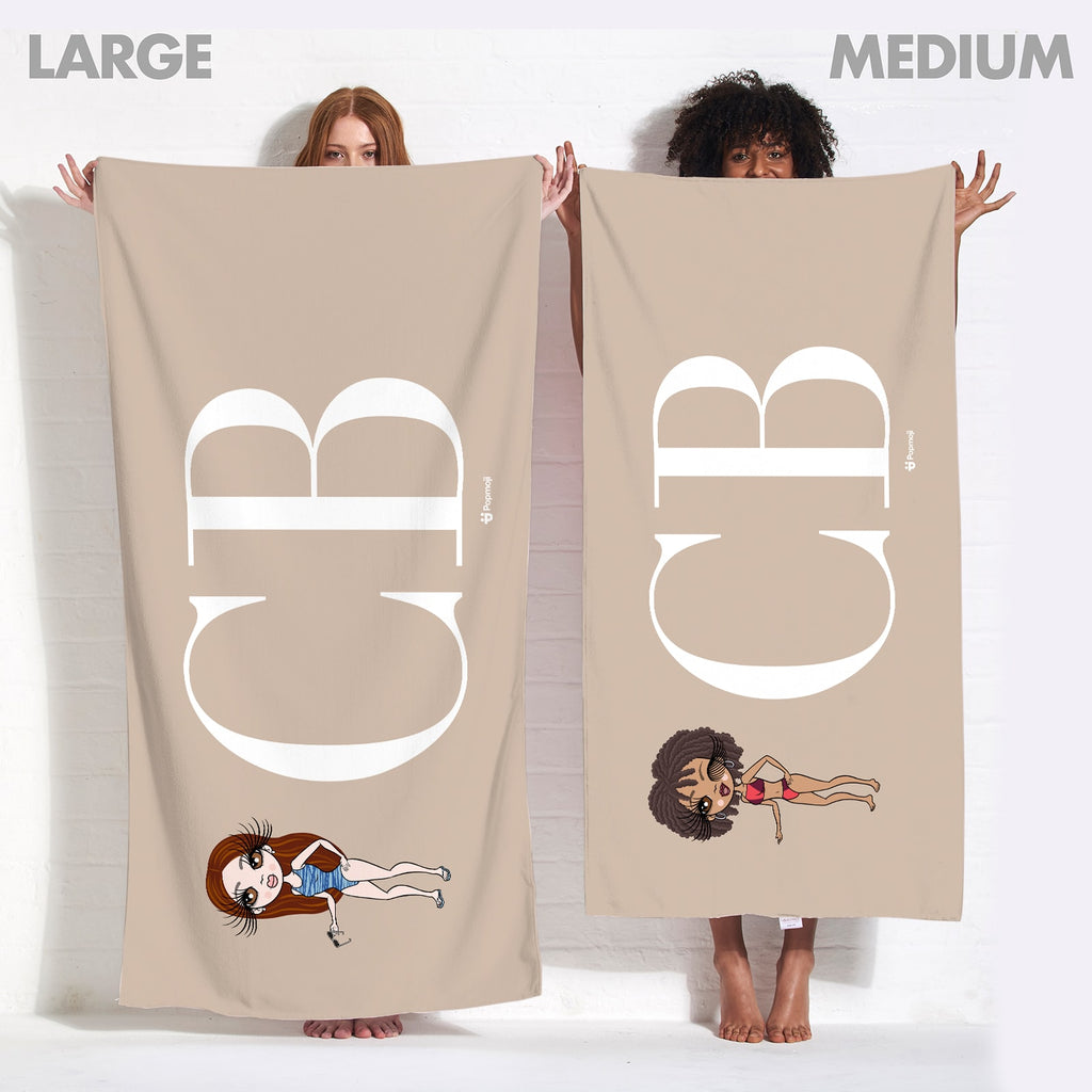 ClaireaBella The LUX Collection Initial Nude Landscape Beach Towel