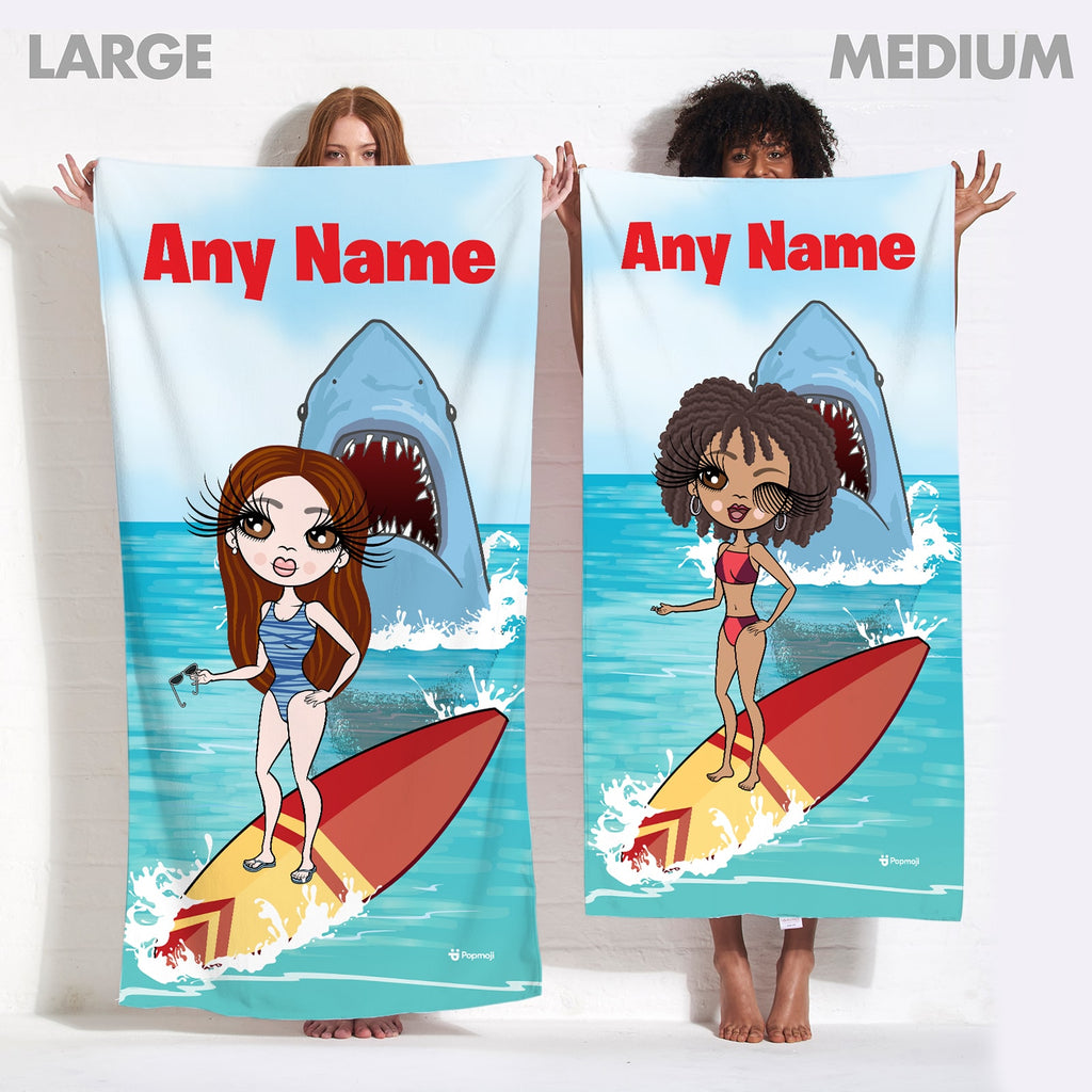 ClaireaBella Retro Shark Attack Beach Towel