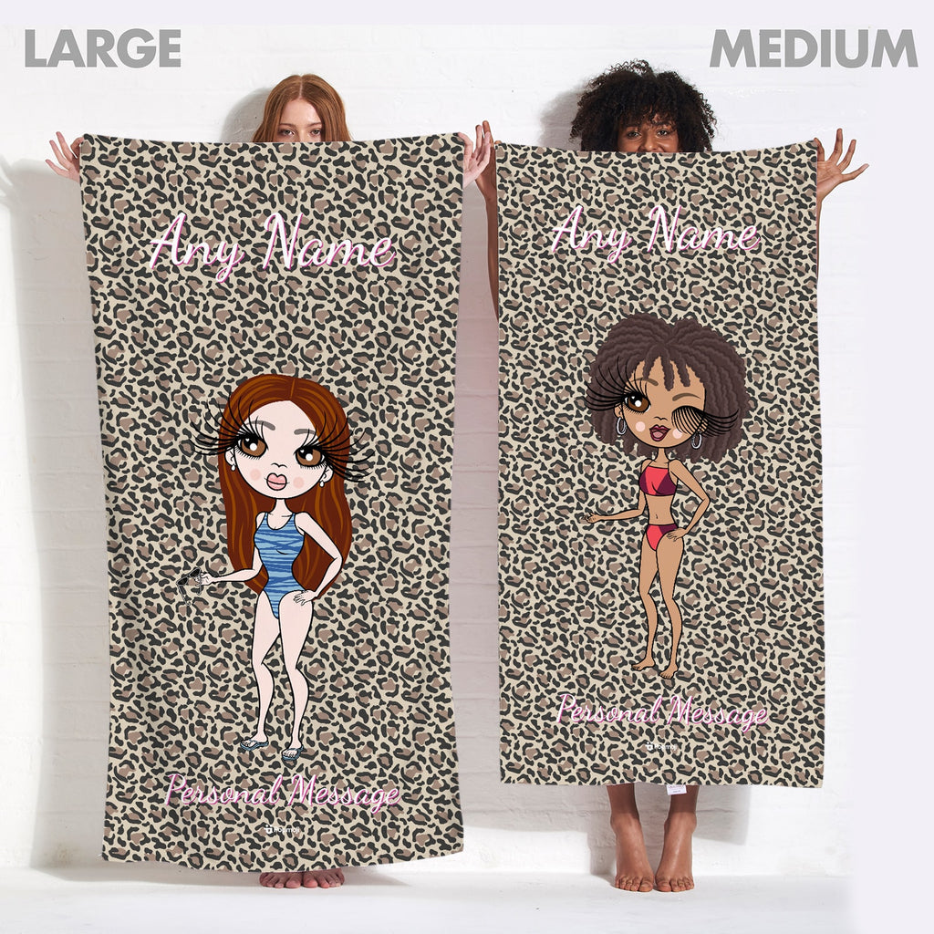 ClaireaBella Leopard Print Beach Towel