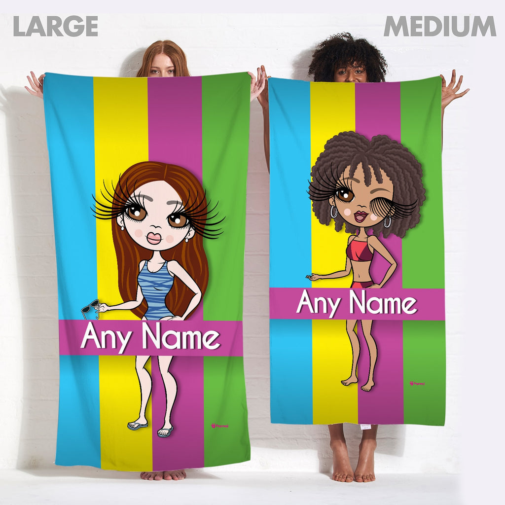 ClaireaBella Stripes Of Love Beach Towel