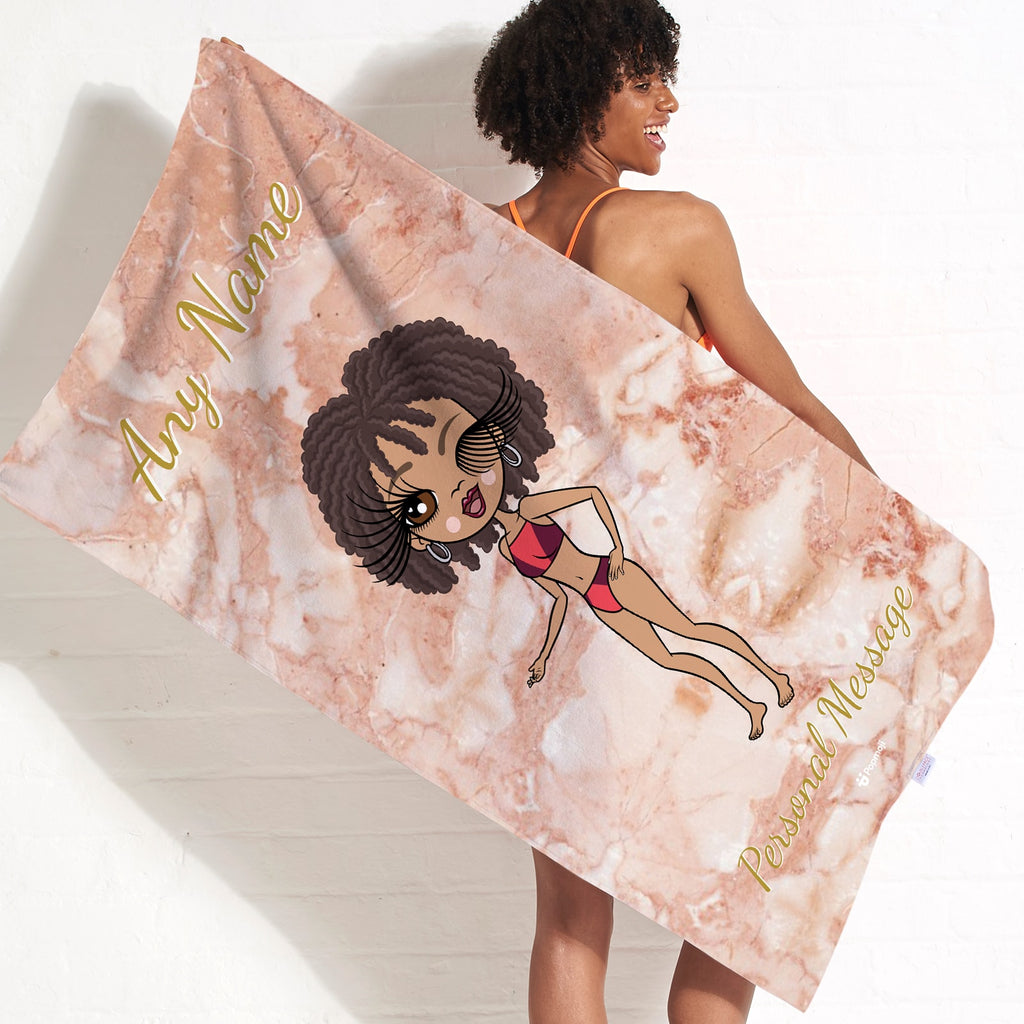 ClaireaBella Marble Effect Beach Towel