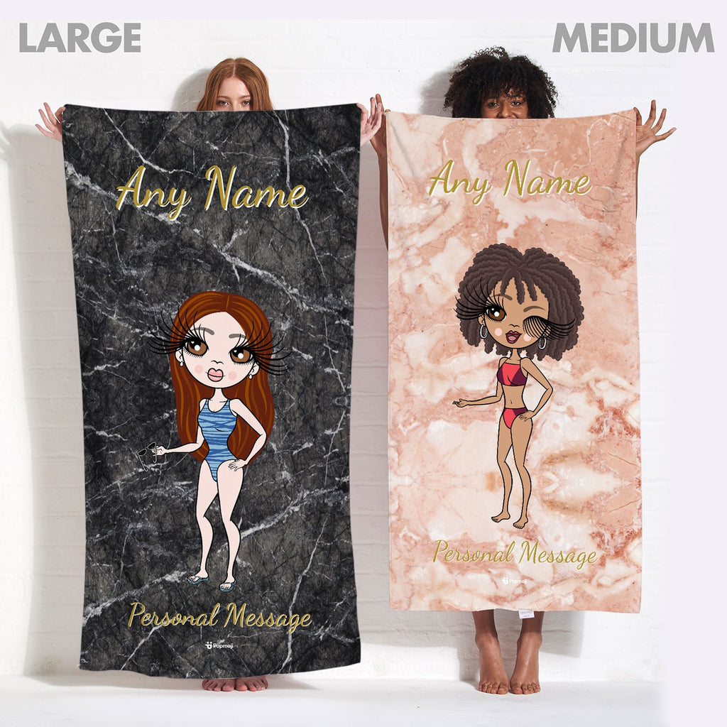 ClaireaBella Marble Effect Beach Towel