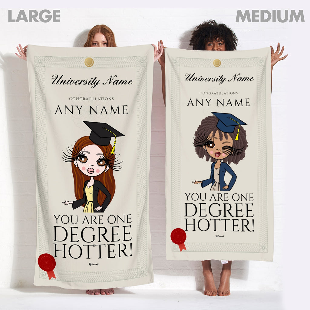 ClaireaBella Graduation One Degree Hotter Beach Towel