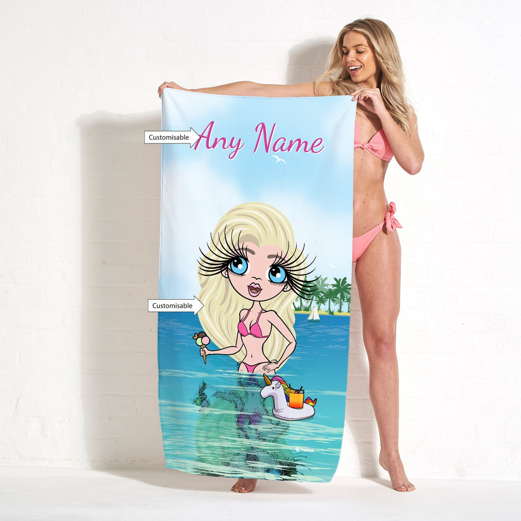 ClaireaBella Seaside Cocktails Beach Towel