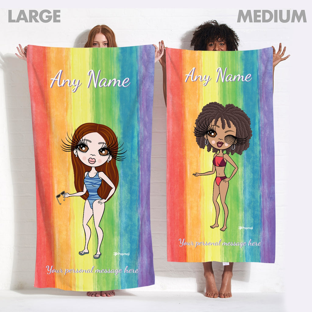 ClaireaBella Rainbow Fun Beach Towel