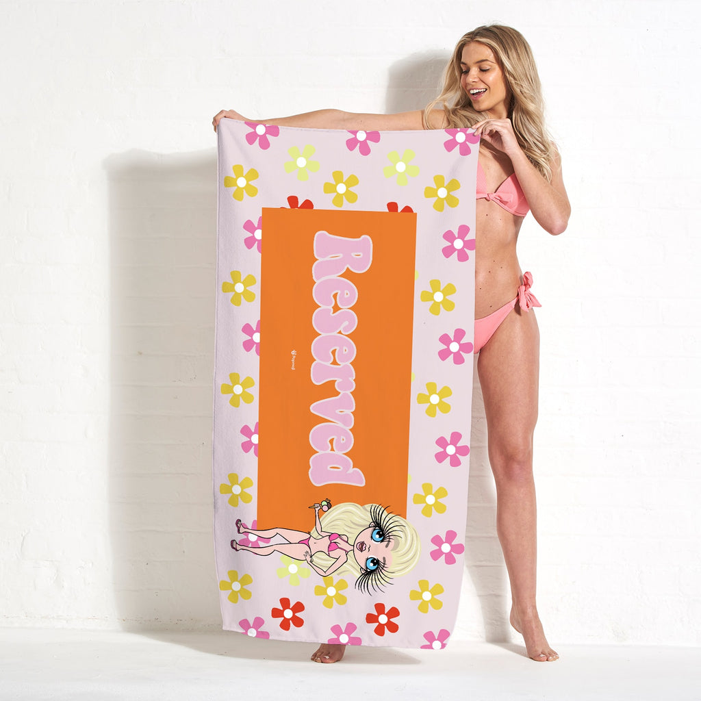 ClaireaBella Personalised Reserved Beach Towel