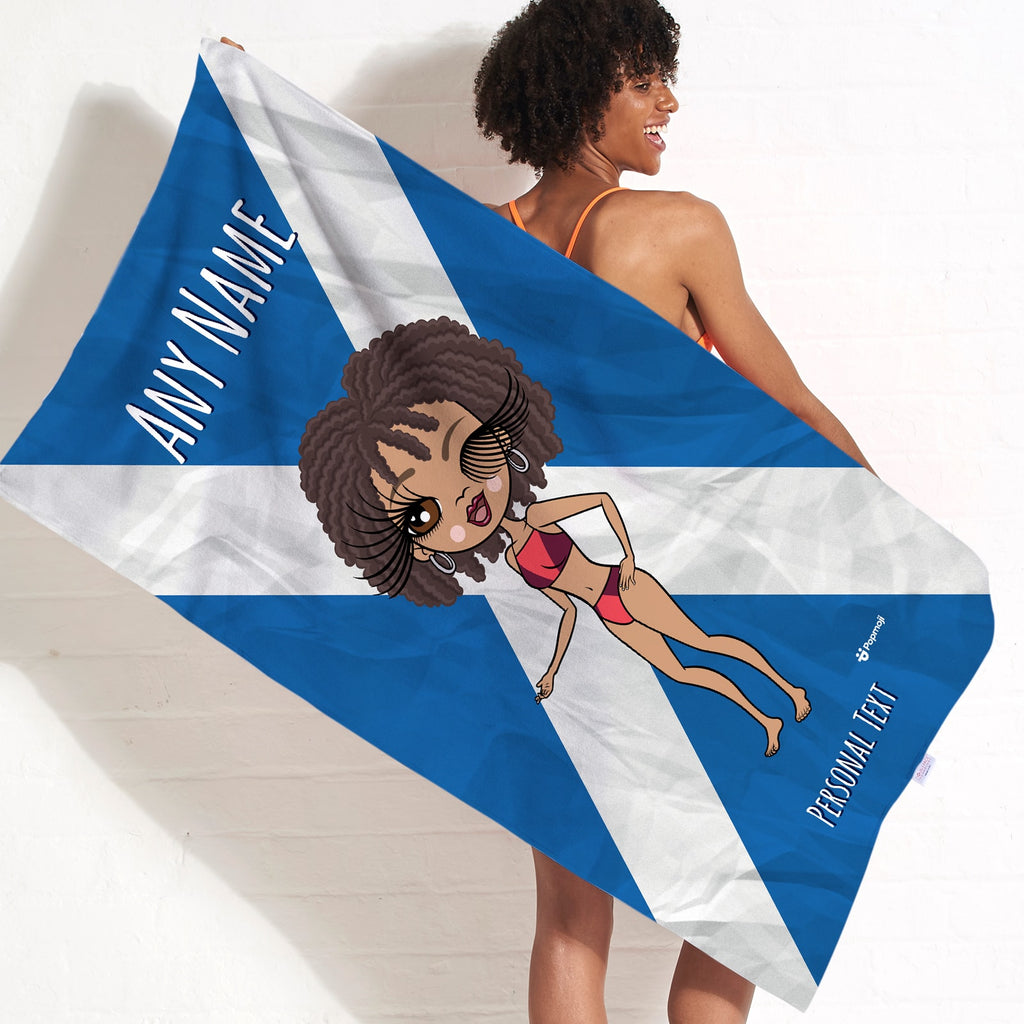 ClaireaBella Scottish Flag Beach Towel