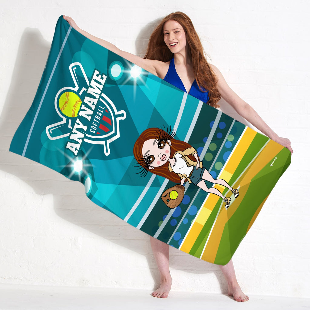 ClaireaBella Softball Beach Towel