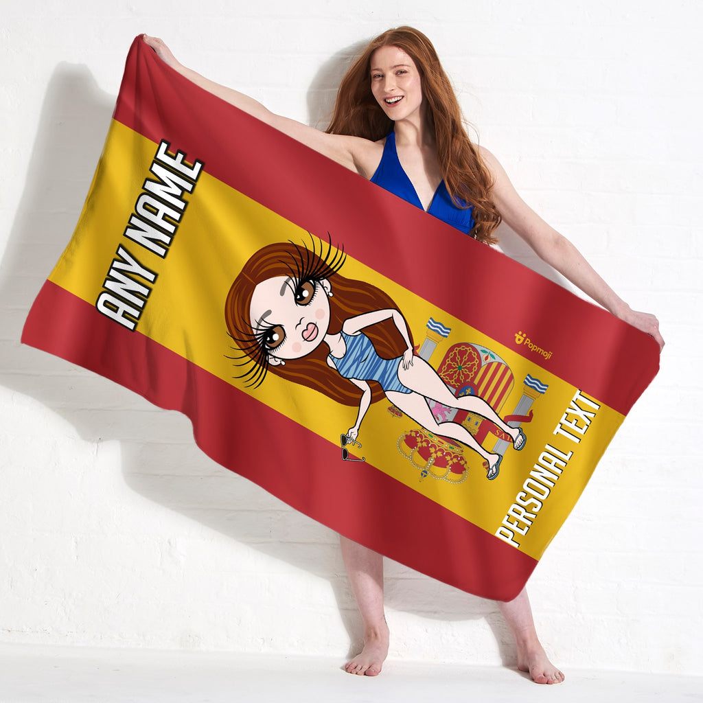 ClaireaBella Spanish Flag Beach Towel