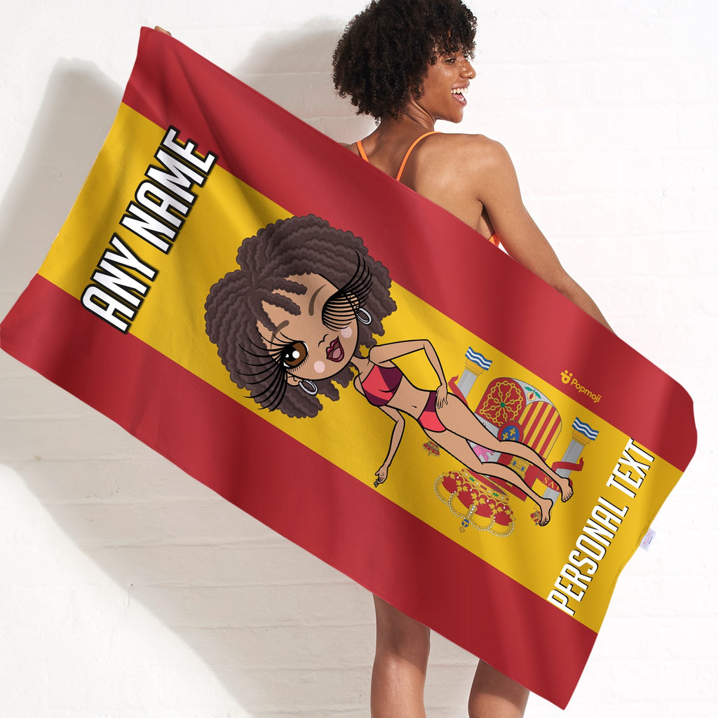 ClaireaBella Spanish Flag Beach Towel