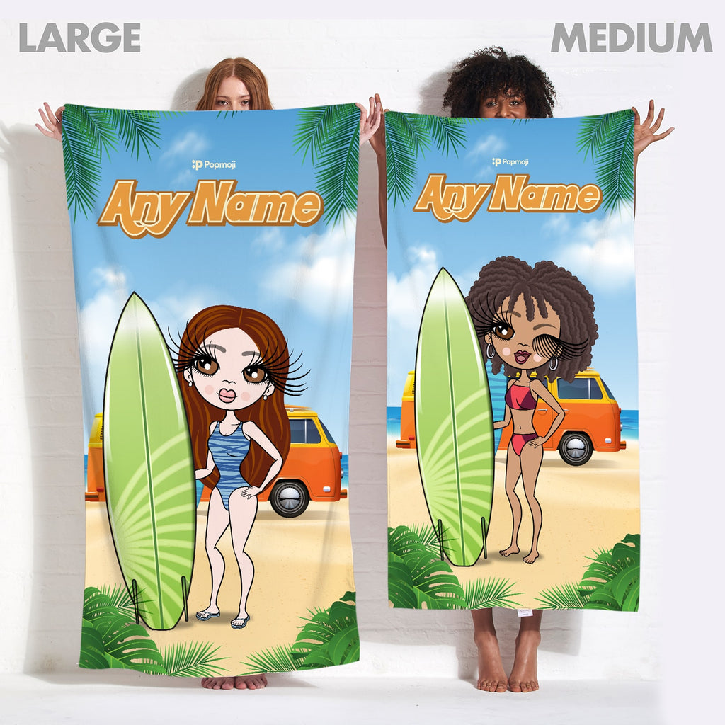 ClaireaBella Surfer Chick Beach Towel