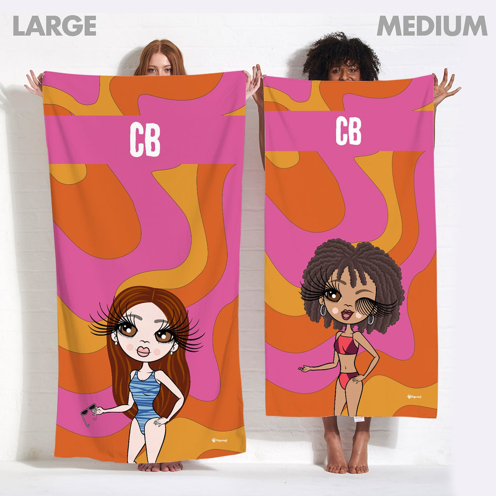 ClaireaBella Personalised Swirl Beach Towel