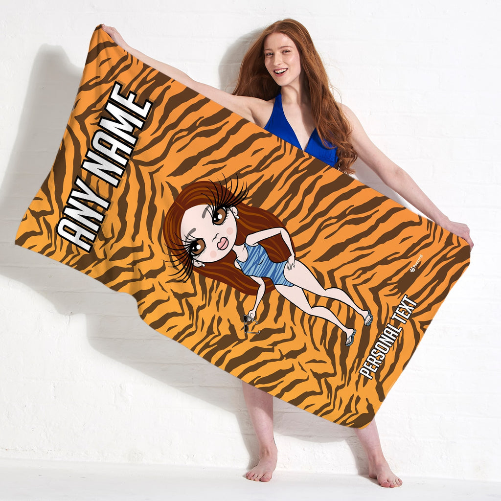 ClaireaBella Tiger Print Beach Towel