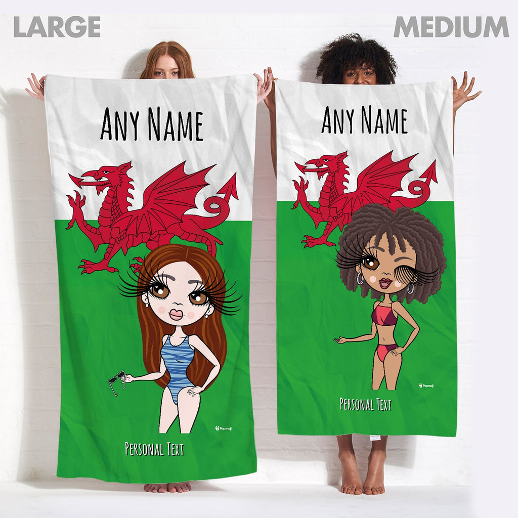 ClaireaBella Welsh Flag Beach Towel