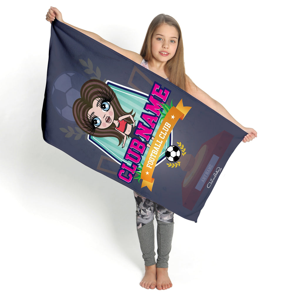 ClaireaBella Girls Football Logo Gym Towel - Image 3