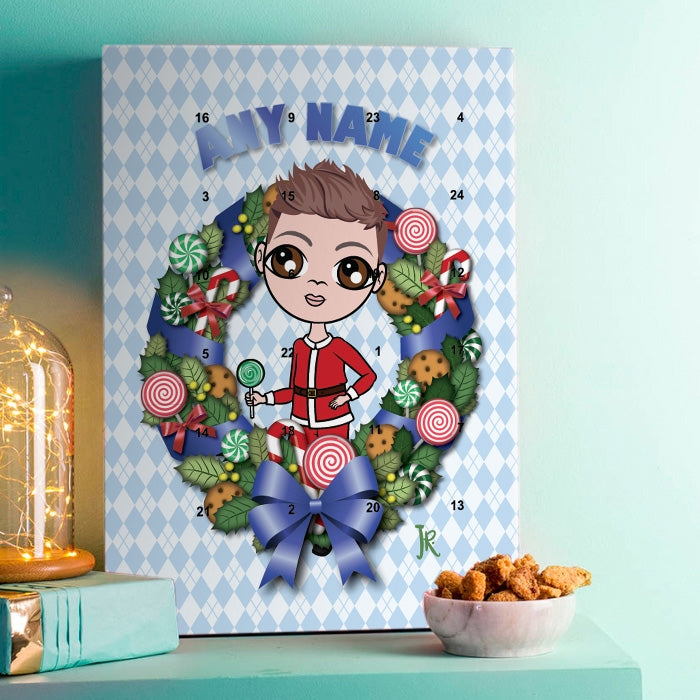 Jnr Boys Sweet Wreath Advent Calendar - Image 1